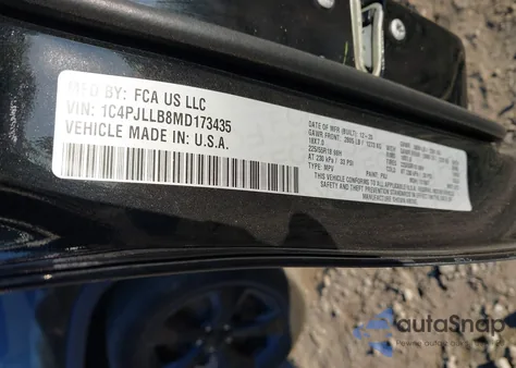 2021 Jeep Cherokee Altitude Fwd из США, поврежденный, VIN 1C4PJLLB8MD173435